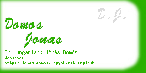domos jonas business card